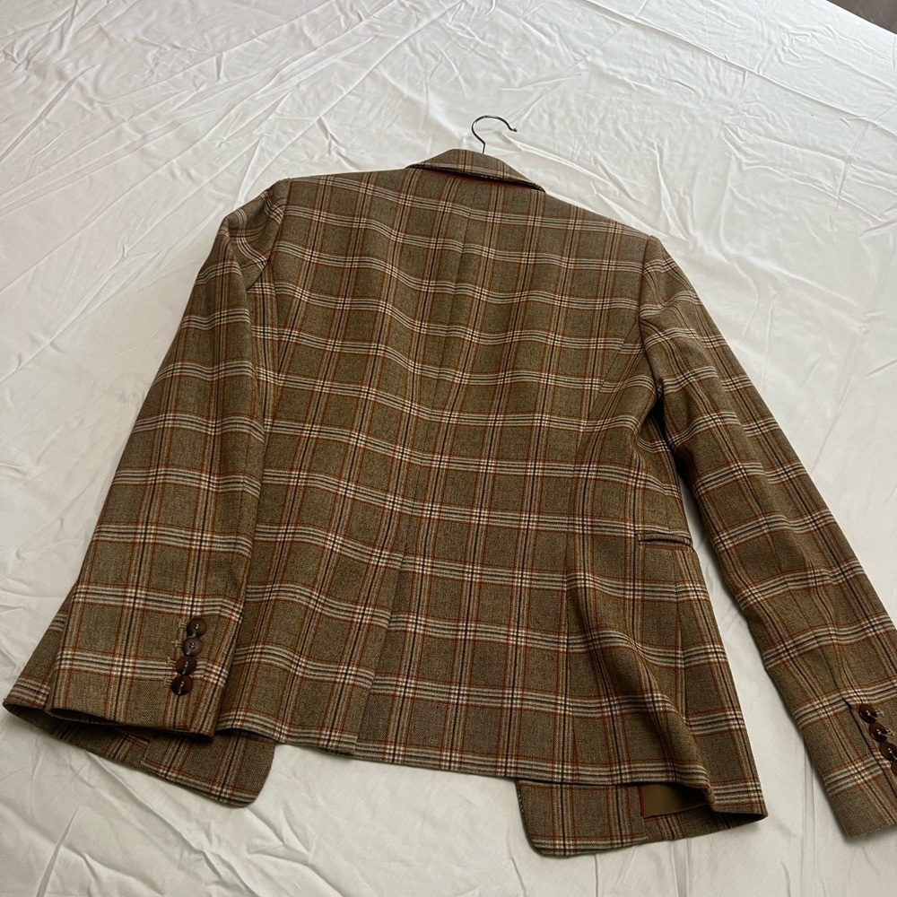 Daniel Cremieux plaid brown Blazer - Picture 3 of 7